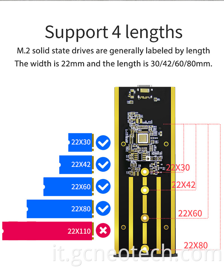 M.2 SSD Enclosure Aluminum 10Gbps M.2 Enclosure